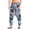 AITFINEISM Pantaloni Harem da Uomo Comodi Pantaloni Elastici in Vita Moda Tinta Unita Casual Yoga Hippies Pantaloni (M,Stile Militare)