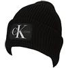 Calvin Klein Jeans Calvin Klein MONOLOGO PATCH BEANIE, Uomo, Black, OS