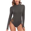 WOWENY body a collo alto da donna maglione termico a collo alto in pile a maniche lunghe caldo e confortevole camicia elegante con colletto rialzato