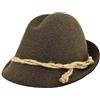 Melegari Faustmann Cappello Tirolese Sepplhut Eibsee | Cappello da Montagna | Alpino | Uomo Donna | Estate/Inverno (Marrone, 58)