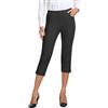 AjezMax Pantaloni da Golf da Donna Eleganti Capri Pants a Vita Alta Elasticizzati 3/4 Lungo Pantaloni per Lavoro Ufficio Yoga