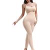 SHAPERX Body Modellante Donna Intero Effetto Clessidra - Leggings Contenitivi 360° Controllo Addome, Tuta Shapewear Senza Cuciture con Spalline Regolabili, Body Snellente, UK-SZ5809-Beige-L/XL
