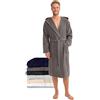 Twinzen - Accappatoio da Uomo in Spugna - 100% Cotone - con Cappuccio - S