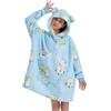 lomonmen Oversize Coperta Felpa con Cappuccio per Bambini,Coperta indossabile con Cappuccio,Coperta con Cappuccio Super Morbida con Tasche per Maggior Parte Bambini Adolescenti,Taglia Unica
