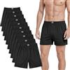 SGS Boxer Uomo Morbidi e Larghi - Mutande Uomo a Pantaloncino in 100% Cotone, Mutande a Pantaloncino, Confezione da 10 o 6 - Boxer Uomo Cotone di Tela