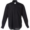 Holyart Camicie Clergyman: Camicia clergyman manica lunga misto cotone nera In Primis
