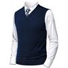Herothorn Maglione Panciotto Gilet Canotte Sweater Felpa da Uomo Lavorato a Maglia Senza Maniche Smanicato Pullover Maglieria Panciotto