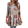 Enmain Maglietta a Maniche Lunghe con Girocollo da Donna Tunica Top Casual Camicette Maglietta Donna Lunga