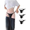 KUKUMOOD Perizoma da Uomo in Nylon Senza Cuciture, Slip Sexy a Vita Bassa, Perizoma con Rigonfiamento, Biancheria Intima Nero/Nero/Nero, 3 Pezzi (XL)