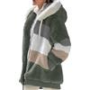 Shffuw Felpa con Cappuccio Donna Taglie Forti Giacca in Pile Spessa con Zip Cappotto Morbido Caldo a Manica Lunga per Tutti i Giorni e Passeggiate