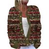 KHIRVWL Black Friday 2024 Offerte Cardigan Lana Donna Invernale Cappotto da Donna con Cardigan a Maniche Lunghe Natalizio Casual da Donna con Stampa Digitale Cotone Donna Manica Lunga Regalo Natale