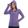 Libin Felpa Donna con Zip UV Giacca Trekking Estiva | Cappuccio con Zip Completa Giacca Sportiva Protezione Solare Running Surfing Trekking Felpa con Cappuccio Tasche