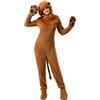 Générique Costume adulto leone peluche tuta donna tuta donna streetwear moda donna abbigliamento festa tuta traspirante comfort Halloween per carnevale famiglia spettacolo animale