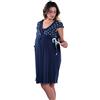 Premamy - Camicia da Notte per Donna, Modello Svasato, Materiale Anallergico, Pre-Post Parto