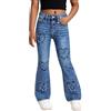 SEAUR Jeans a Zampa d'Elefante per Ragazze Pantaloni Denim Stretch Modellatura Slim Vita Regolabile per Bambini e Adolescenti 7-14 Anni