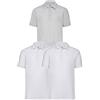 Fruit of the Loom Polo da uomo (confezione da 3), 2bianco/grigio, XL