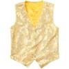 Wildarms Gilet da uomo con paillettes, papillon e vestito da ballo, per smoking, cena, scollo a V, slim fit
