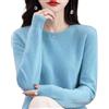 Generisch Maglione in Cashmere da Donna, 100% Cashmere, Girocollo, Morbido Maglione a Maniche Lunghe, Maglione da Donna in 100% Lana Merino 100 Cashmere Pullover, Blu marino, XXL