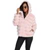 ZhuiKun Donna Casuale Cappotto in Pelliccia Sintetica con cerniera Giacca Invernali con Cappuccio Cappotti Caldo