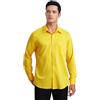 HISDERN Camicia da uomo a maniche lunghe, con bottoni, per il tempo libero da uomo, a contrasto interno, formale, affari, smoking, camicia da sposa