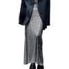 TDEOK Gonna con paillette, lunga da donna, in argento, gonna midi casual, elegante, con paillettes, vintage, Rave discoteca, Y2K, Streetwear Sparkly Rock, grigio., XXL
