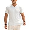 Muscle Cmdr Manica Corte da Uomo Scollo a V Magliette Intime Slim Fit Stretch Casuale T-Shirt Uomo （Bianco M）