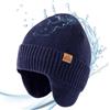 TOP-EX XL/XXL DryKnit™ - Berretto in lana merino da uomo e da donna, con paraorecchie, impermeabile, caldo cappello invernale, berretto a maglia con fodera in pile, berretto da sci outdoor