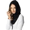 Vivisence Invernale Cappuccio Da Donna Elegante Con Scaldacollo Balaclava Integrato Realizzato In Filato Morbido E Caldo Con Coulisse Regolabile Perfetto Per L'inverno 7097, Nero,Taglia Unica