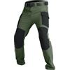 TOFOTL Cargo Tattici da Cotone Garzato Pantaloni Lavoro Uomo Jeans Jogger Pantalone da Lavoro Invernale Bodybuilding a Impermeabili Cargo Lino Pantaloni Giapponesi Uomo 22-Verde L