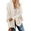 Dressnu Maglione invernale cardigan grande donna maglione cappotto, Albicocca, taglia unica