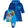 Paw Patrol Set Vestaglia E Pigiama Rubble, Marshall, Chase Pigiama E Vestaglia da Bambino | Pigiami per Ragazzi | Blu 7-8 Anni