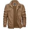 KEFITEVD - Bomber mimetico da uomo, stile cargo, giacca da lavoro, casual, con zip intera, giacca a vento