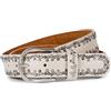 styleBREAKER Cintura in pelle con borchie colorate,100cm / Crema-Beige
