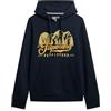 Superdry Giacca con cappuccio da uomo, blu navy scuro, M