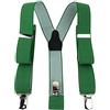 TigerTie - Bretelle unisex a Y con 3 clip molto robuste, a pois, lavorazione di alta qualità, larghezza 35 mm verde/bianco Taglia unica