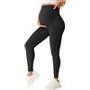 MEIION Leggins Solvea Gravidanza,Leggings Premaman Donna,Vita Alta con Supporto,Tessuto Opaco Morbido Elasticizzato,Traspirante,Ideali per Gravidanza,Casa e Yoga