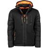 Geographical Norway Beachwood Men - Cappotto Antivento Uomo - Giacca Invernale Caldo - Giacca Con Fodera Impermeabile Resistente Inverno (Nero S)