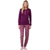 Noidinotte; more than pyjamas Noidinotte - Pigiama Donna Caldo Cotone Articolo Fiori. - XL Boredeaux