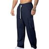 MakingDa Cargo Pantaloni Velluto A Coste Uomo Straight Jogger Coulisse Elastico in Vita Lavoro Tasche Laterali Sportivi Pantalone Tuta Multitasche Regular Fit Casual Pants Blu Navy XXL