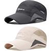 AYPOW Cappello da Baseball Estivo da Uomo, 2 Pezzi Cappellino Donna con Visiera Rete Traspirante ad Csciugatura Rapida, Cappellini da Corsa Regolabile Berretto da Baseball per Campeggio all'aperto