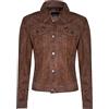 Infinity Leather Giacca da Uomo Abbronzatura in Pelle Scamosciata di Capra, Giacca da Camionista in Pelle di Jeans Casual