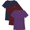 Sosolism Set da 3 Magliette da Allattamento Estate a Maniche Corte T-Shirt Casual per Gravidanza e Post-Parto per Donne