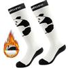 Qunature Calze da Sci Bambini, Calze Panda Caldi Invernali, Calze Carine Neve a Compressione, Calzini al Ginocchio, Adatto per Neve Sci Snowboard Escursionismo, 1 Paio, Taglia 25-36