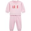 GUESS Set felpa ecologica e pantaloni della tuta per bambine
