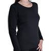 HEATGUARD Maglia Termica Donna Girocollo a Maniche Lunghe | Intimo Termico Traspirante, Ultra Morbido, Antibatterico e Sagomato, Ideale Come Strato Base o per Uso Quotidiano in Inverno, Nera, S