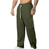 MakingDa Cargo Pantaloni Velluto A Coste Uomo Straight Jogger Coulisse Elastico in Vita Lavoro Tasche Laterali Sportivi Pantalone Tuta Multitasche Regular Fit Casual Pants Verde XXL