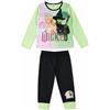 WICKED Pigiama ufficiale da bambina, set da 2 pezzi, nero/verde, età 4-12 anni, nero/verde., 7-8 Years