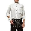 Trachterbahn Camicia tradizionale regionale per ragazzi a maniche lunghe, con fazzoletto al collo di 45 x 45 cm e tasca sul petto