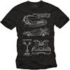 MAKAYA T-Shirt Uomo Deloran - Maglietta Manica Corta - Future Nera XXXXXL
