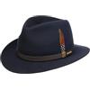 Stetson Delvaro Cappello Traveller Feltro di Lana Asahi Guard Fascia in Pelle Uomo Autunno Inverno